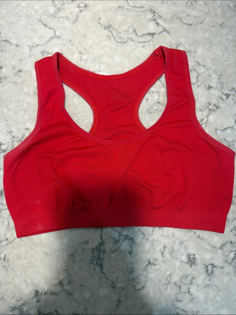 Danskin Red Racerback Seamless Sports Bra/Size Large